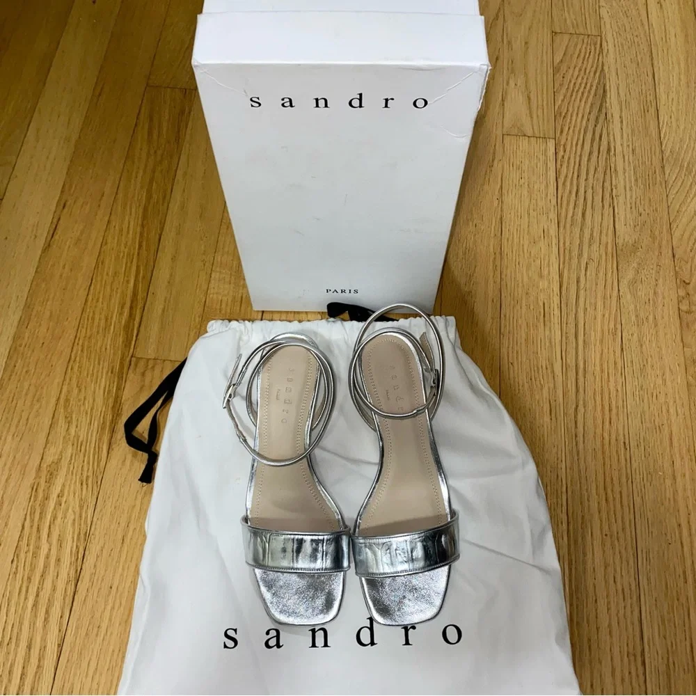 SANDRO Leather Sandals - Picture 11 of 11